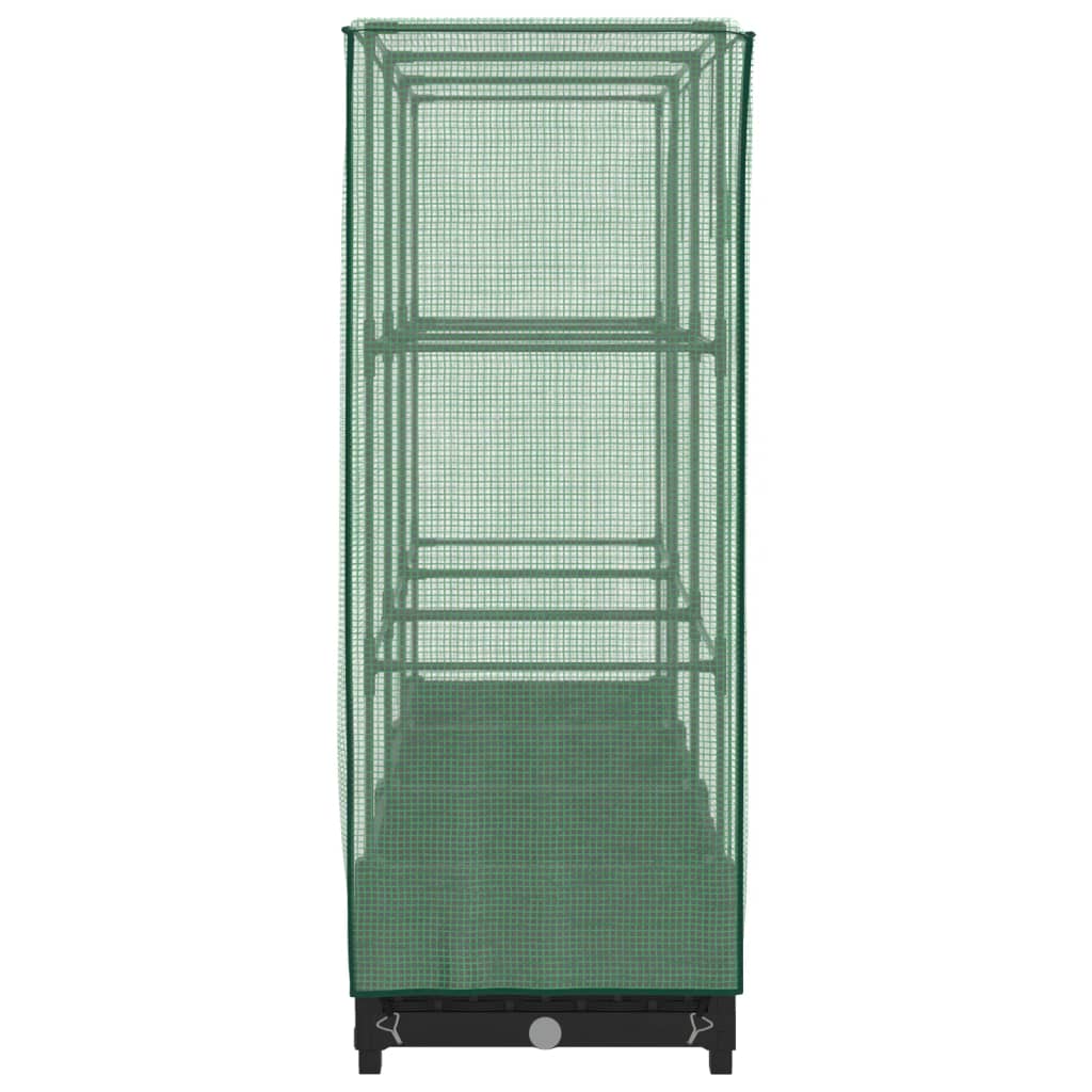 Plantenbak verhoogd met kashoes 120x40x123 cm rattanlook