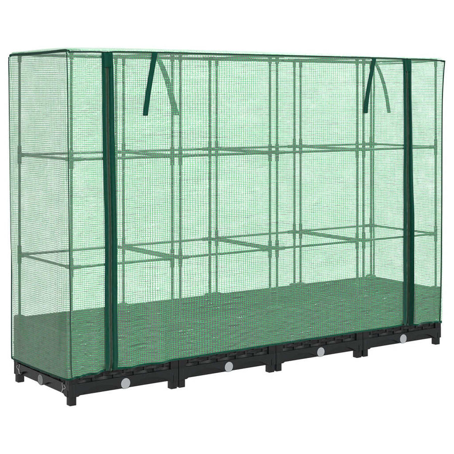 Plantenbak verhoogd met kashoes 160x40x123 cm rattanlook