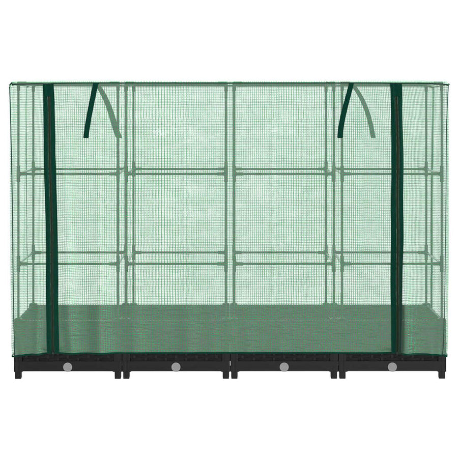 Plantenbak verhoogd met kashoes 160x40x123 cm rattanlook