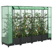 Plantenbak met kashoes 160x40x123 cm rotanlook