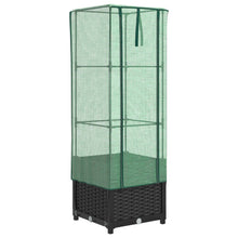Plantenbak verhoogd met kashoes 40x40x139 cm rattanlook