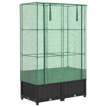 Plantenbak verhoogd met kashoes 80x40x138 cm rattanlook