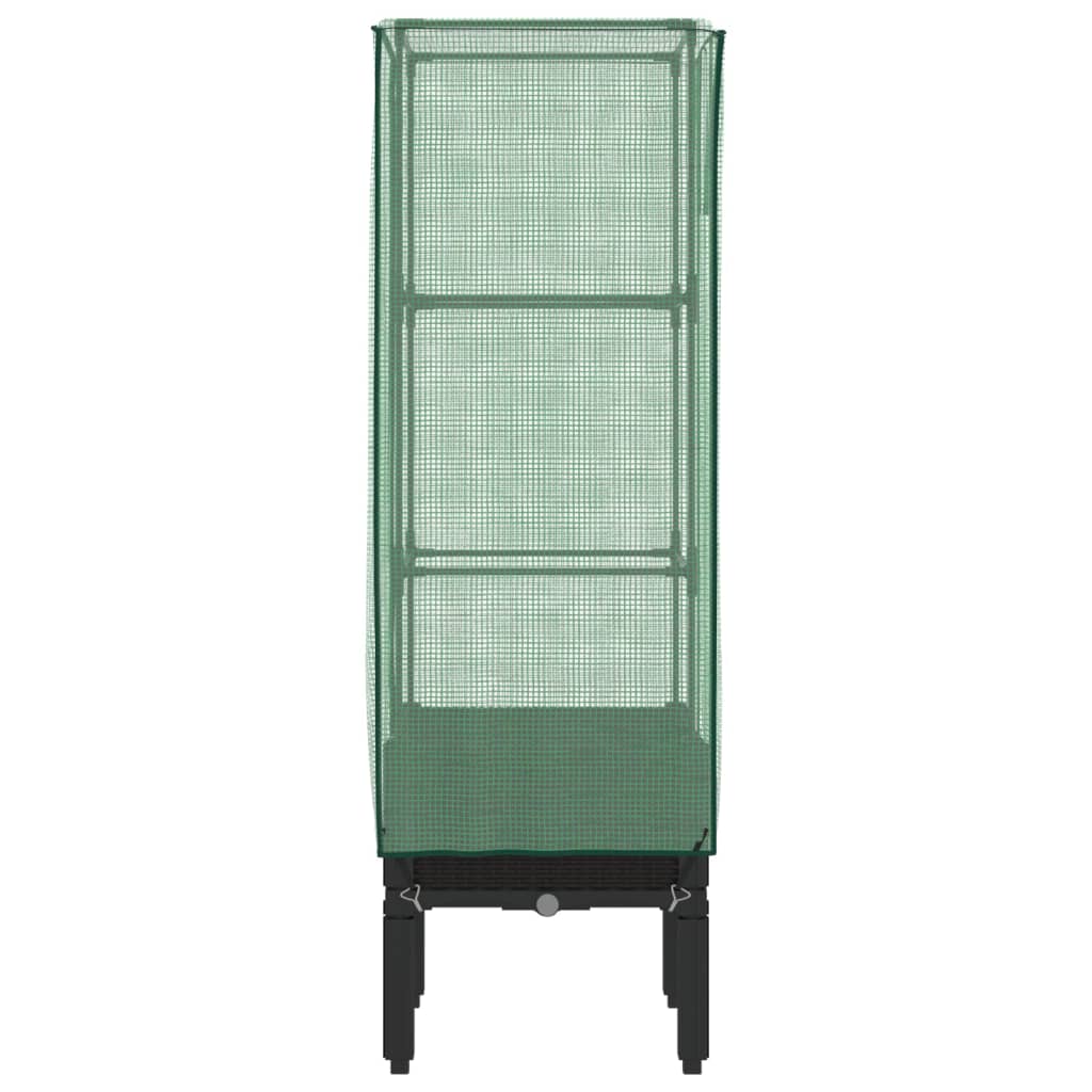 Plantenbak verhoogd met kashoes 40x40x140 cm rattanlook