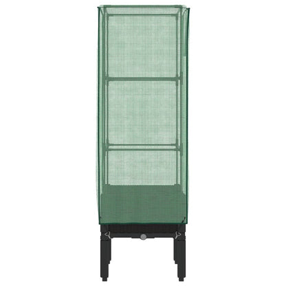 Plantenbak verhoogd met kashoes 40x40x140 cm rattanlook