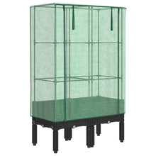 Plantenbak verhoogd met kashoes 80x40x140 cm rattanlook