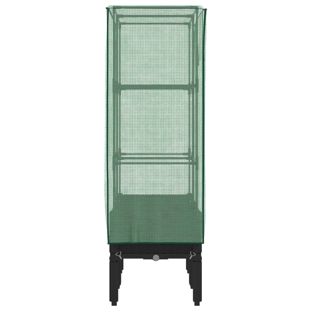 Plantenbak verhoogd met kashoes 80x40x140 cm rattanlook