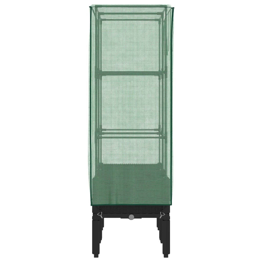 Plantenbak verhoogd met kashoes 80x40x140 cm rattanlook