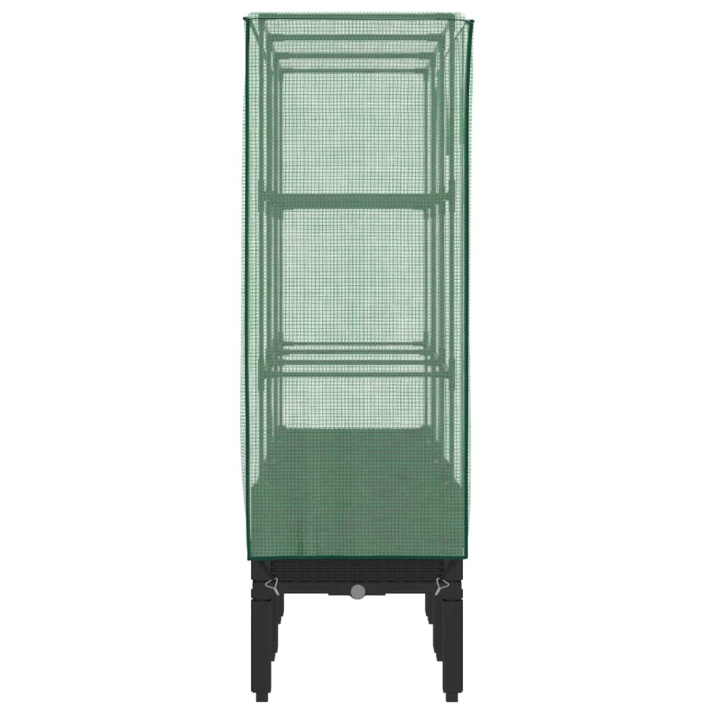 Plantenbak verhoogd met kashoes 120x40x140 cm rattanlook