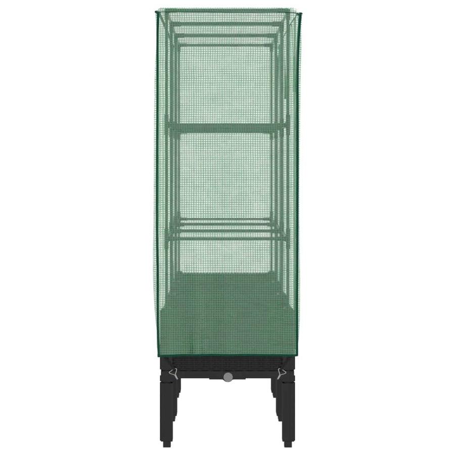 Plantenbak verhoogd met kashoes 120x40x140 cm rattanlook