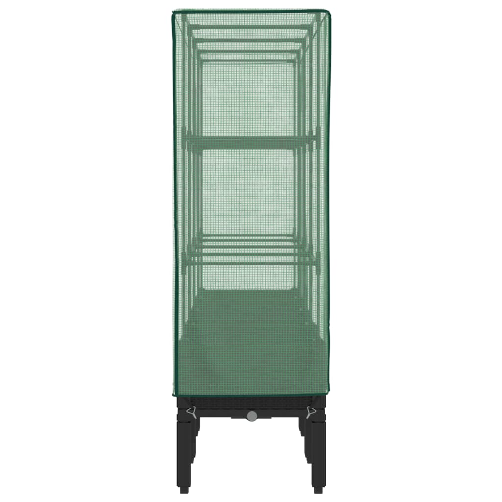 Plantenbak verhoogd met kashoes 160x40x140 cm rattanlook