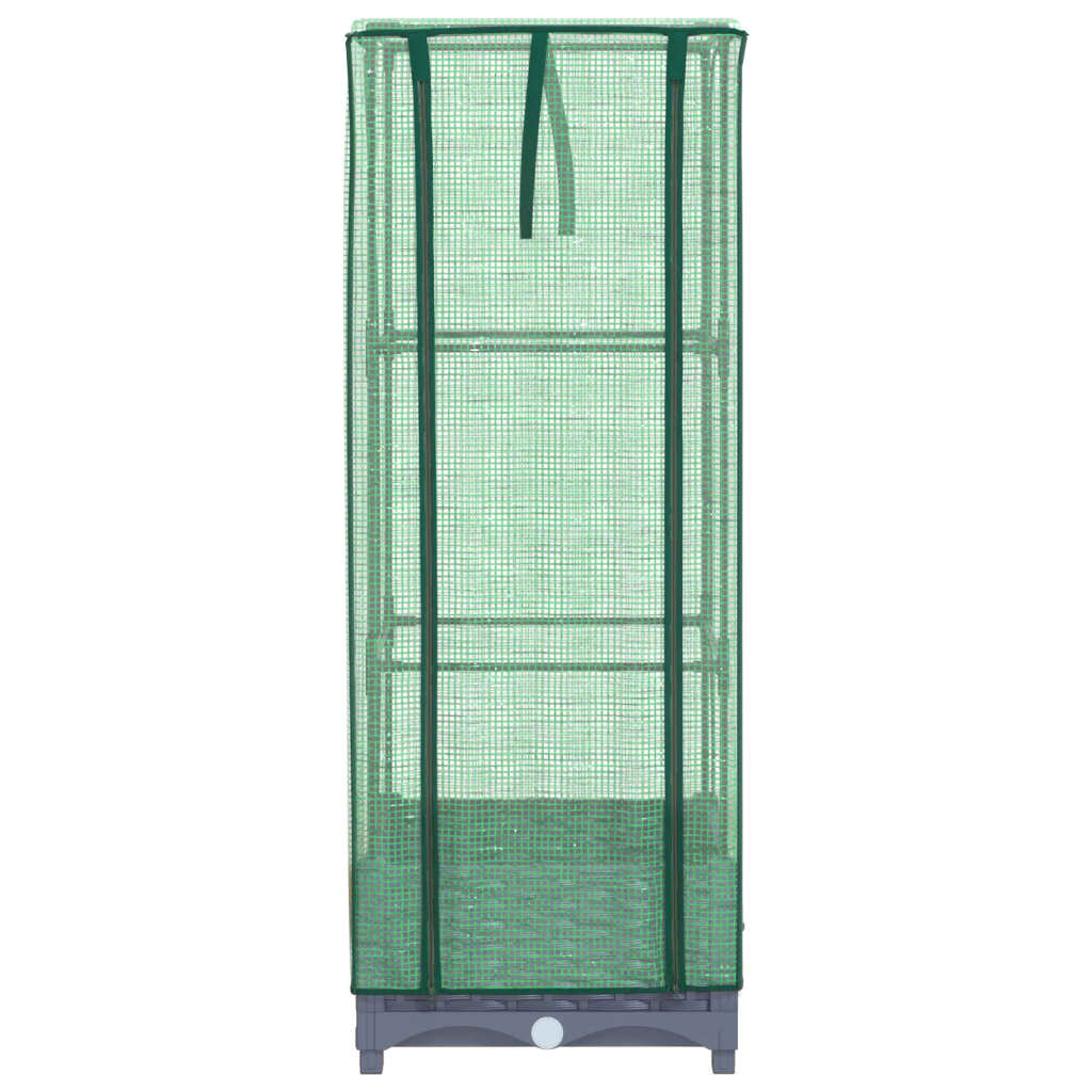 Plantenbak verhoogd met kashoes 40x40x123 cm rattanlook