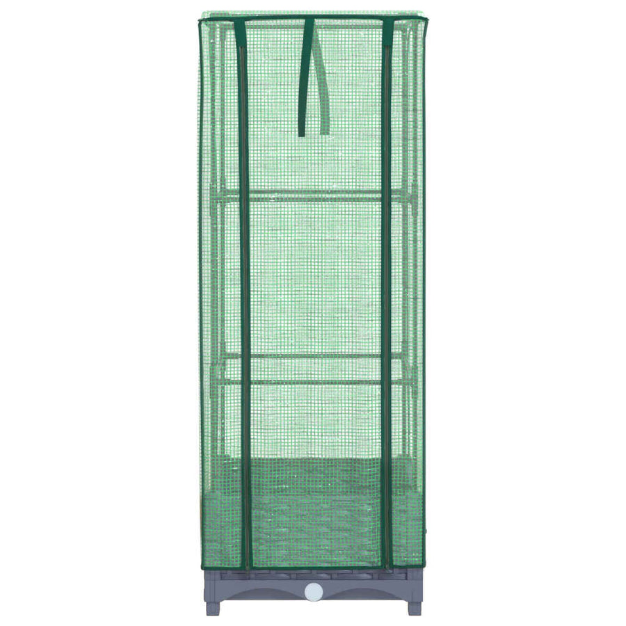 Plantenbak verhoogd met kashoes 40x40x123 cm rattanlook