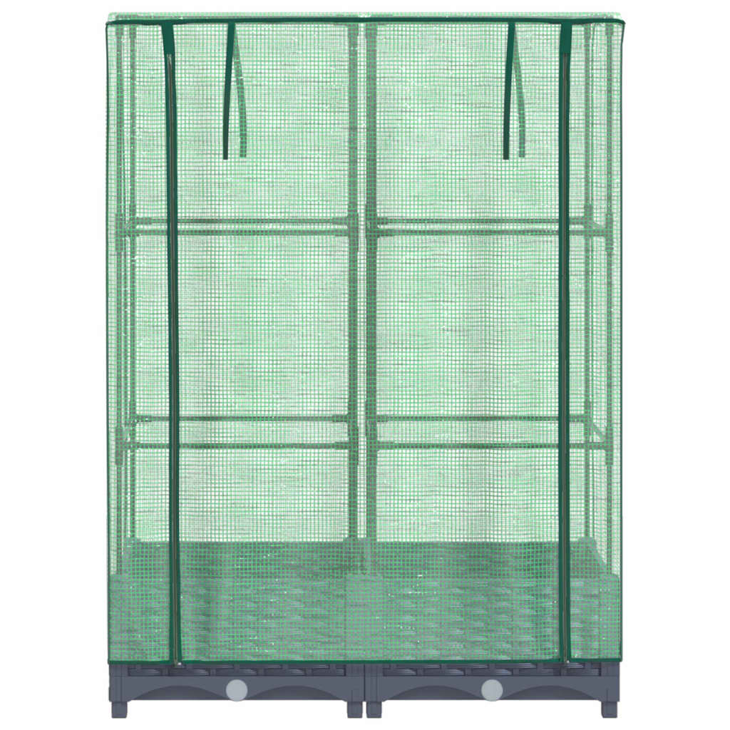 Plantenbak verhoogd met kashoes 80x40x123 cm rattanlook