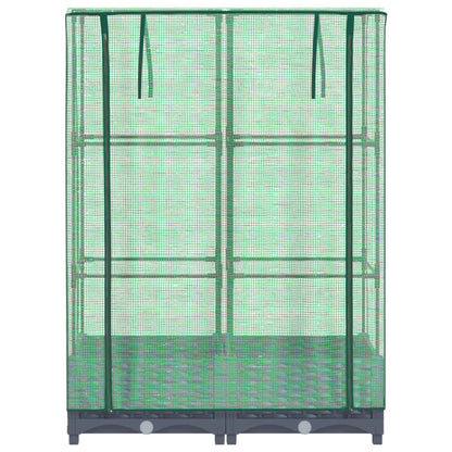 Plantenbak verhoogd met kashoes 80x40x123 cm rattanlook