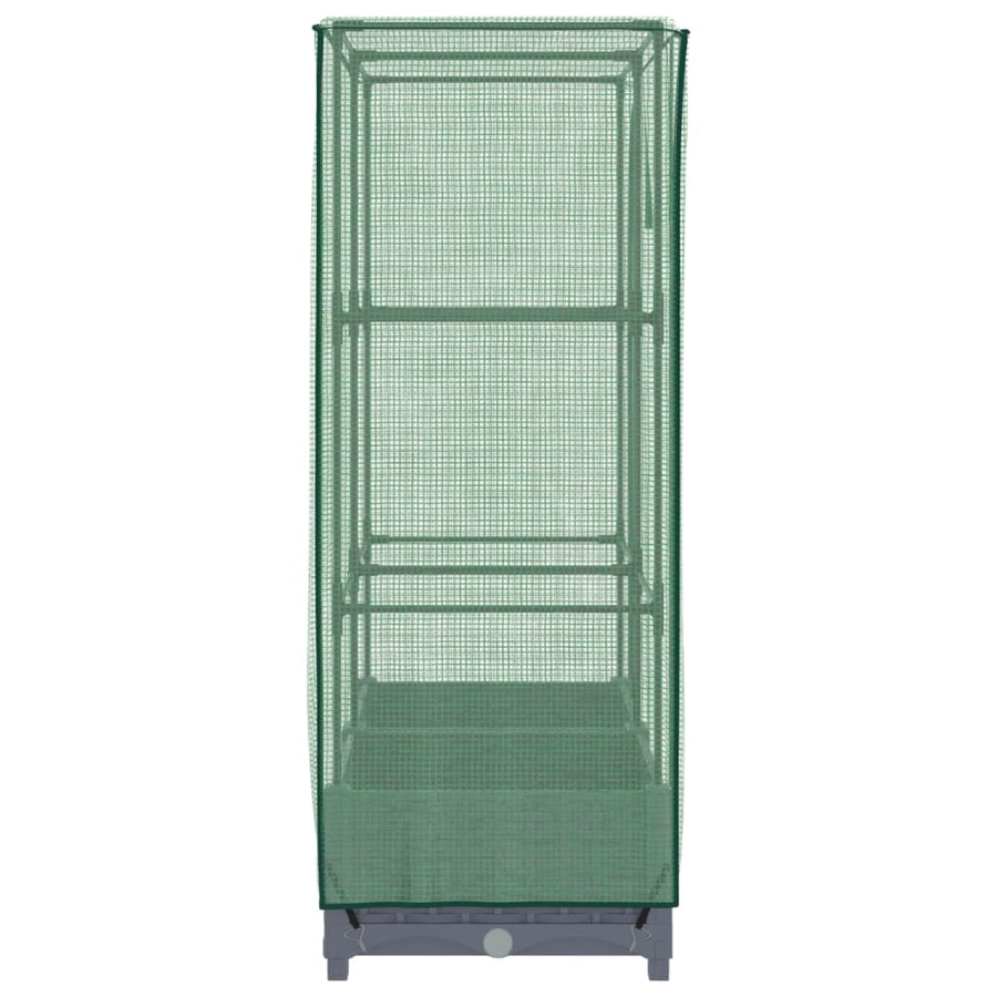 Plantenbak verhoogd met kashoes 80x40x123 cm rattanlook