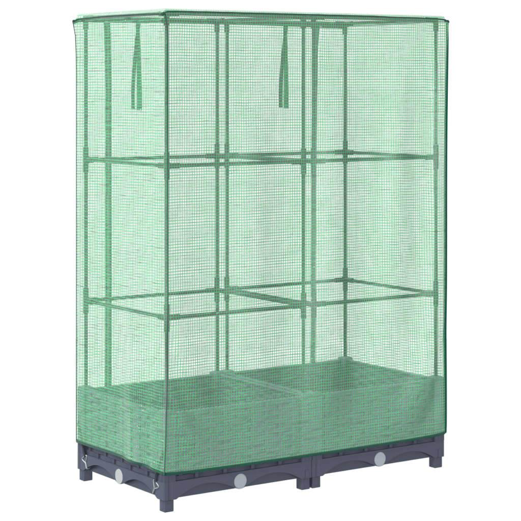 Plantenbak verhoogd met kashoes 80x40x123 cm rattanlook