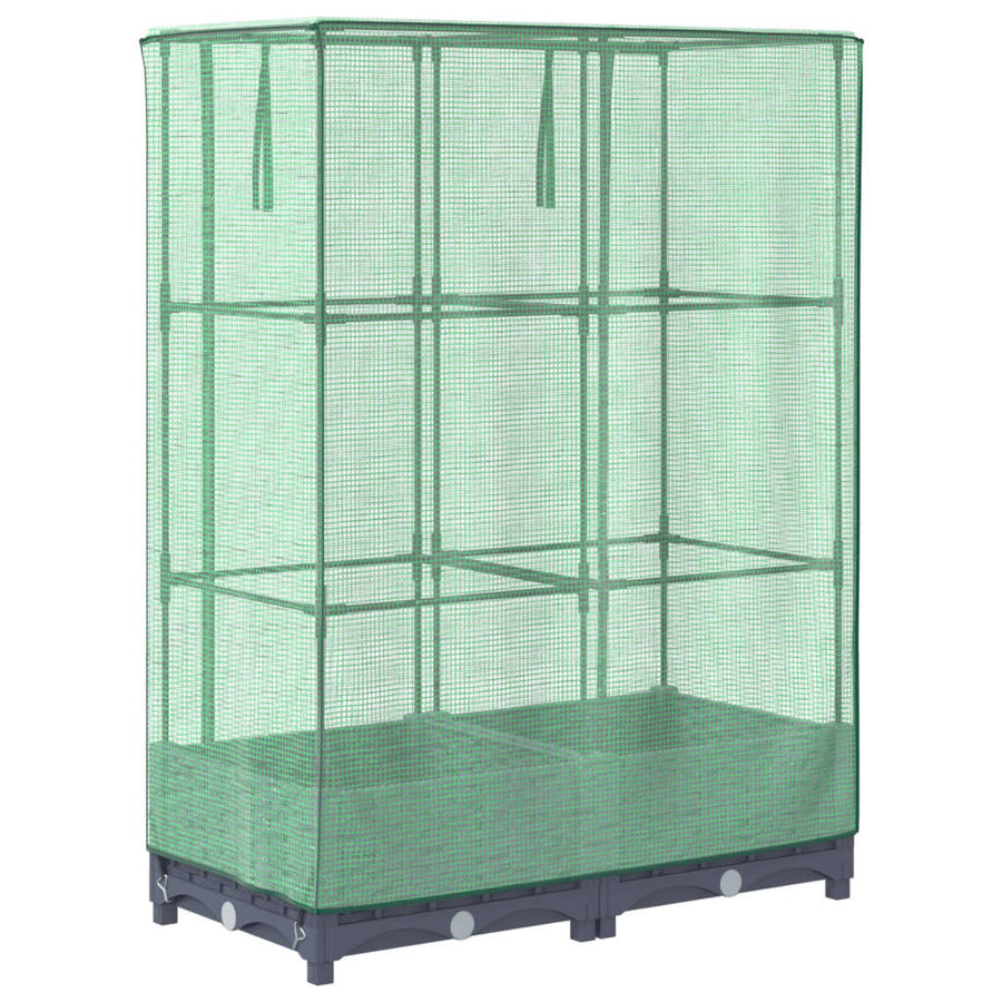Plantenbak verhoogd met kashoes 80x40x123 cm rattanlook