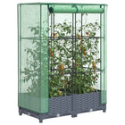 Plantenbak verhoogd 80x40x23 cm poly rattanlook