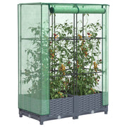 Plantenbak verhoogd 80x40x23 cm poly rattanlook
