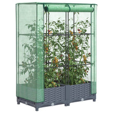 Plantenbak verhoogd met kashoes 80x40x123 cm rattanlook