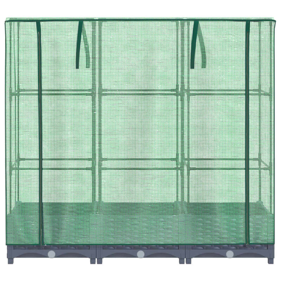 Plantenbak verhoogd met kashoes 120x40x123 cm rattanlook