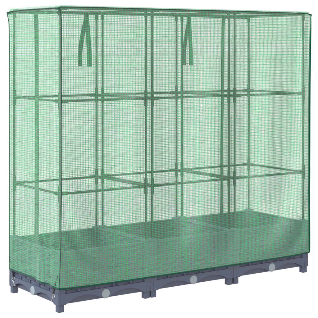 Plantenbak verhoogd met kashoes 120x40x123 cm rattanlook