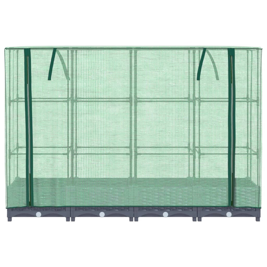 Plantenbak verhoogd met kashoes 160x40x123 cm rattanlook