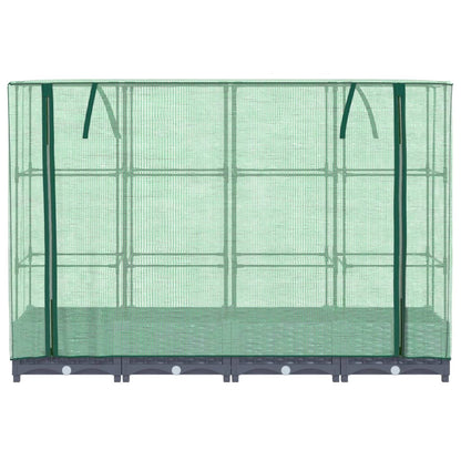 Plantenbak verhoogd met kashoes 160x40x123 cm rattanlook