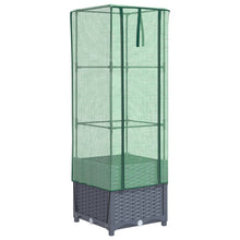 Plantenbak verhoogd met kashoes 40x40x139 cm rattanlook