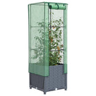 Plantenbak verhoogd 40x40x139 cm rattanlook