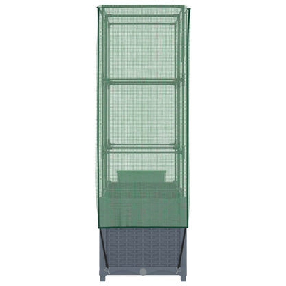 Plantenbak verhoogd met kashoes 80x40x138 cm rattanlook