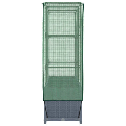 Plantenbak verhoogd met kashoes 120x40x138 cm rattanlook