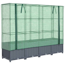 Plantenbak verhoogd met kashoes 160x40x138 cm rattanlook