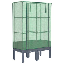 Plantenbak verhoogd met kashoes 80x40x140 cm rattanlook