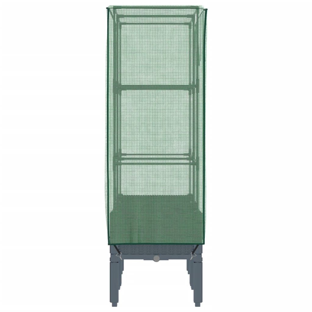 Plantenbak verhoogd met kashoes 80x40x140 cm rattanlook