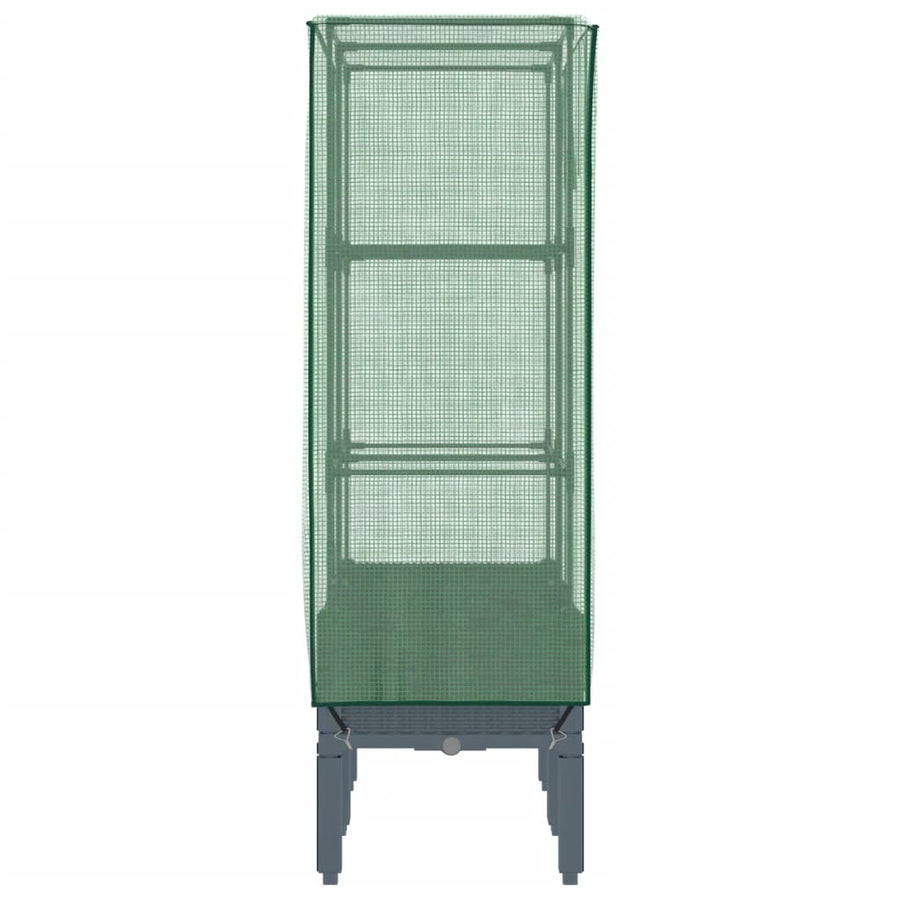Plantenbak verhoogd met kashoes 80x40x140 cm rattanlook