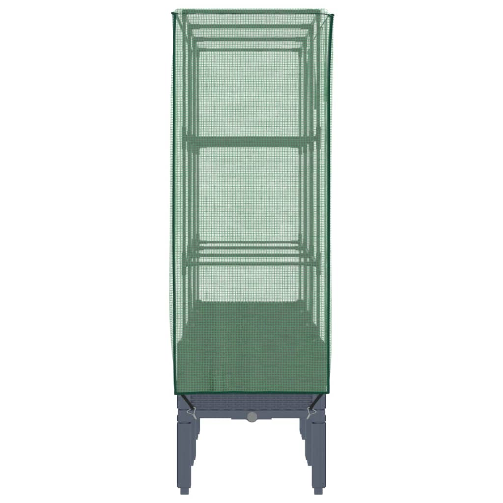 Plantenbak verhoogd met kashoes 120x40x140 cm rattanlook