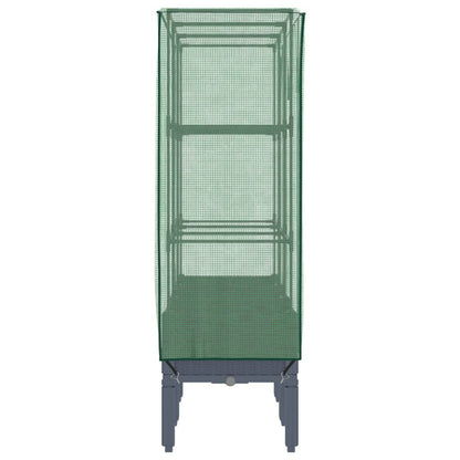 Plantenbak verhoogd met kashoes 120x40x140 cm rattanlook