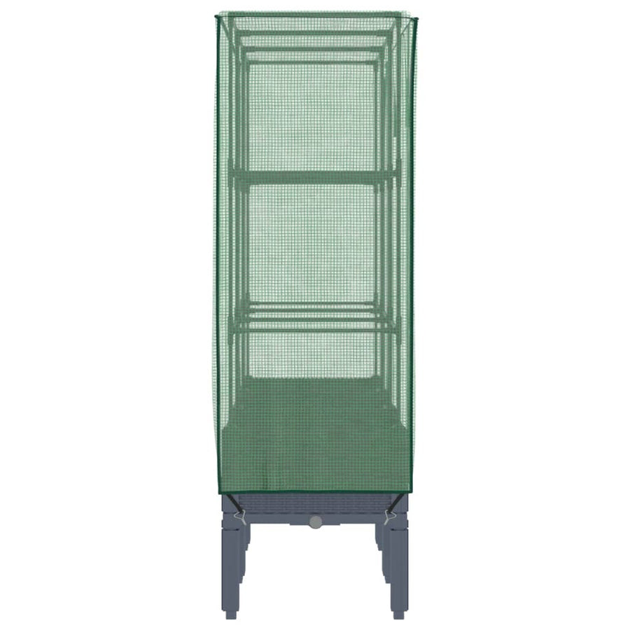 Plantenbak verhoogd met kashoes 120x40x140 cm rattanlook