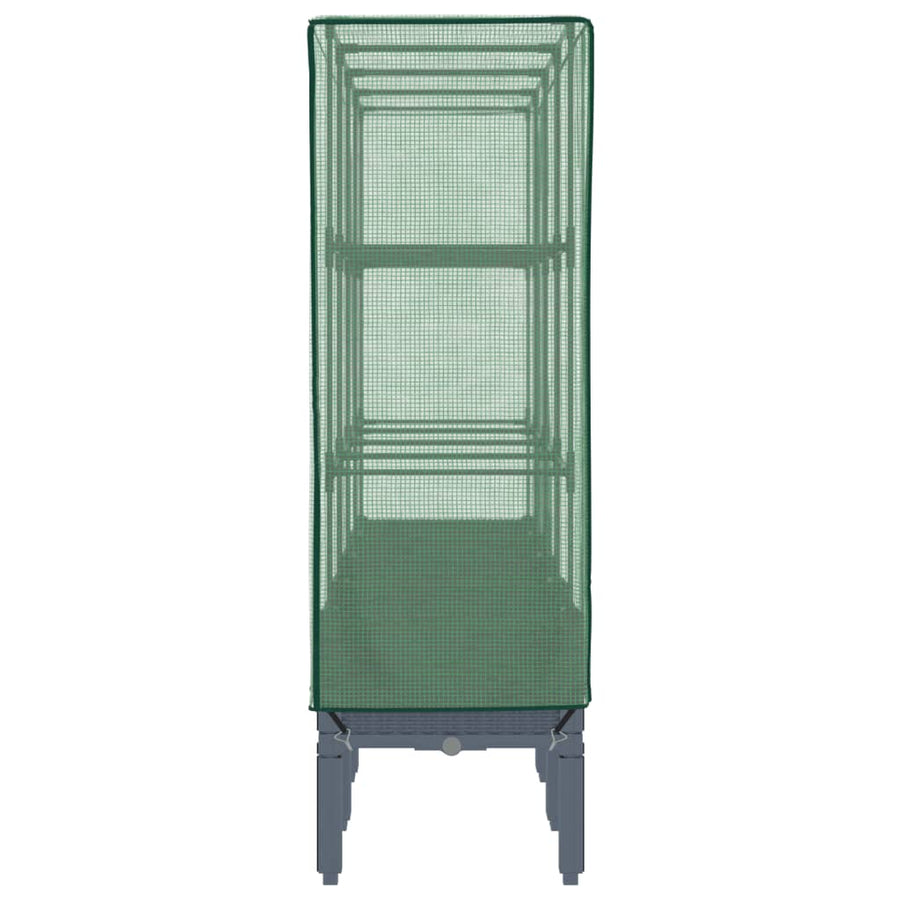 Plantenbak verhoogd met kashoes 160x40x140 cm rattanlook
