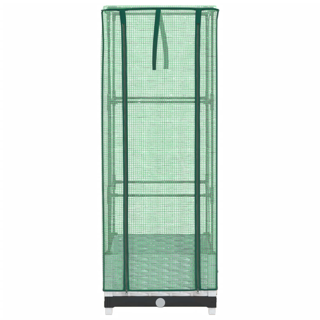 Plantenbak verhoogd met kashoes 40x40x123 cm rattanlook