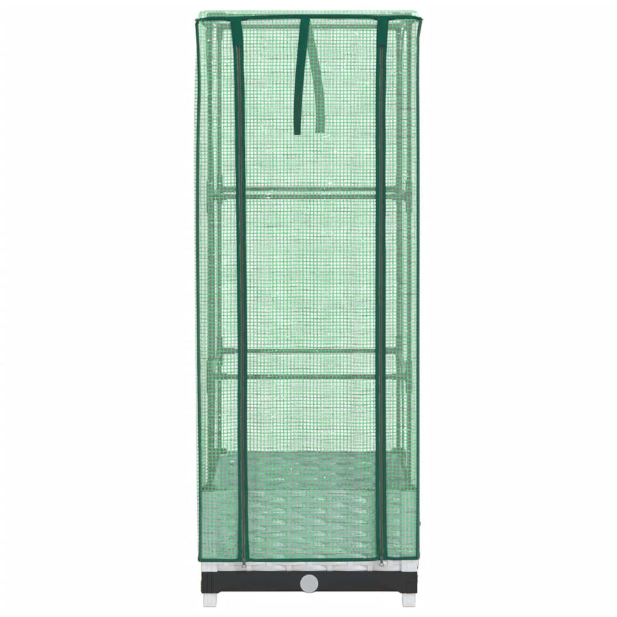 Plantenbak verhoogd met kashoes 40x40x123 cm rattanlook