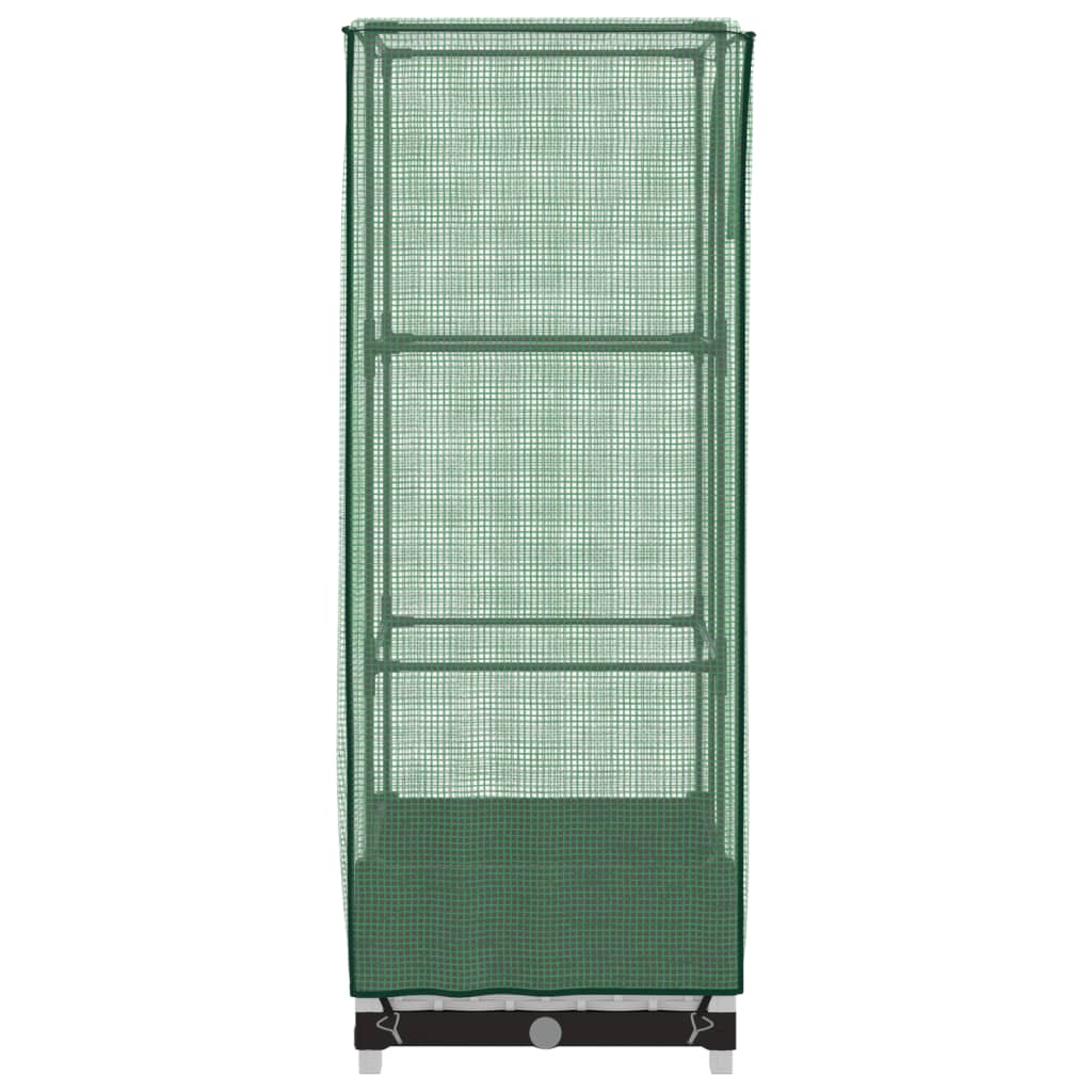 Plantenbak verhoogd met kashoes 40x40x123 cm rattanlook