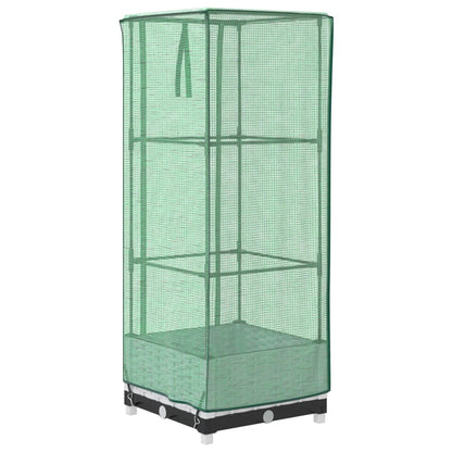 Plantenbak verhoogd met kashoes 40x40x123 cm rattanlook