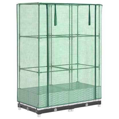 Plantenbak verhoogd met kashoes 80x40x123 cm rattanlook