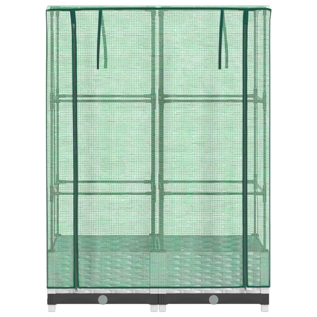 Plantenbak verhoogd met kashoes 80x40x123 cm rattanlook