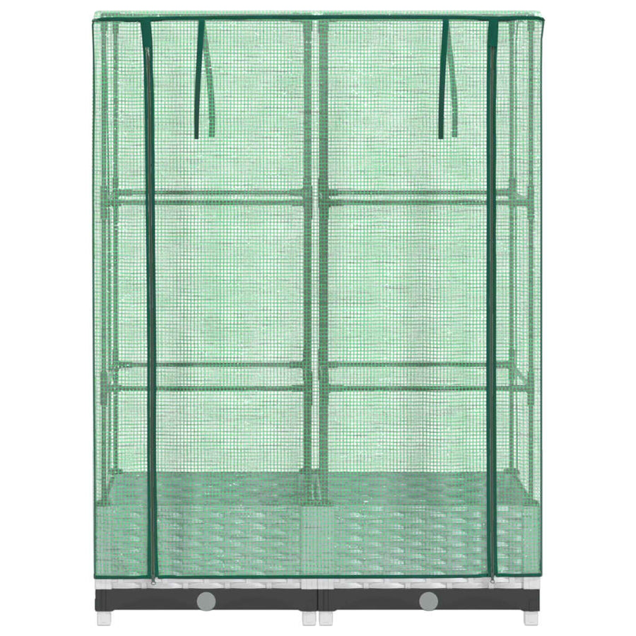 Plantenbak verhoogd met kashoes 80x40x123 cm rattanlook