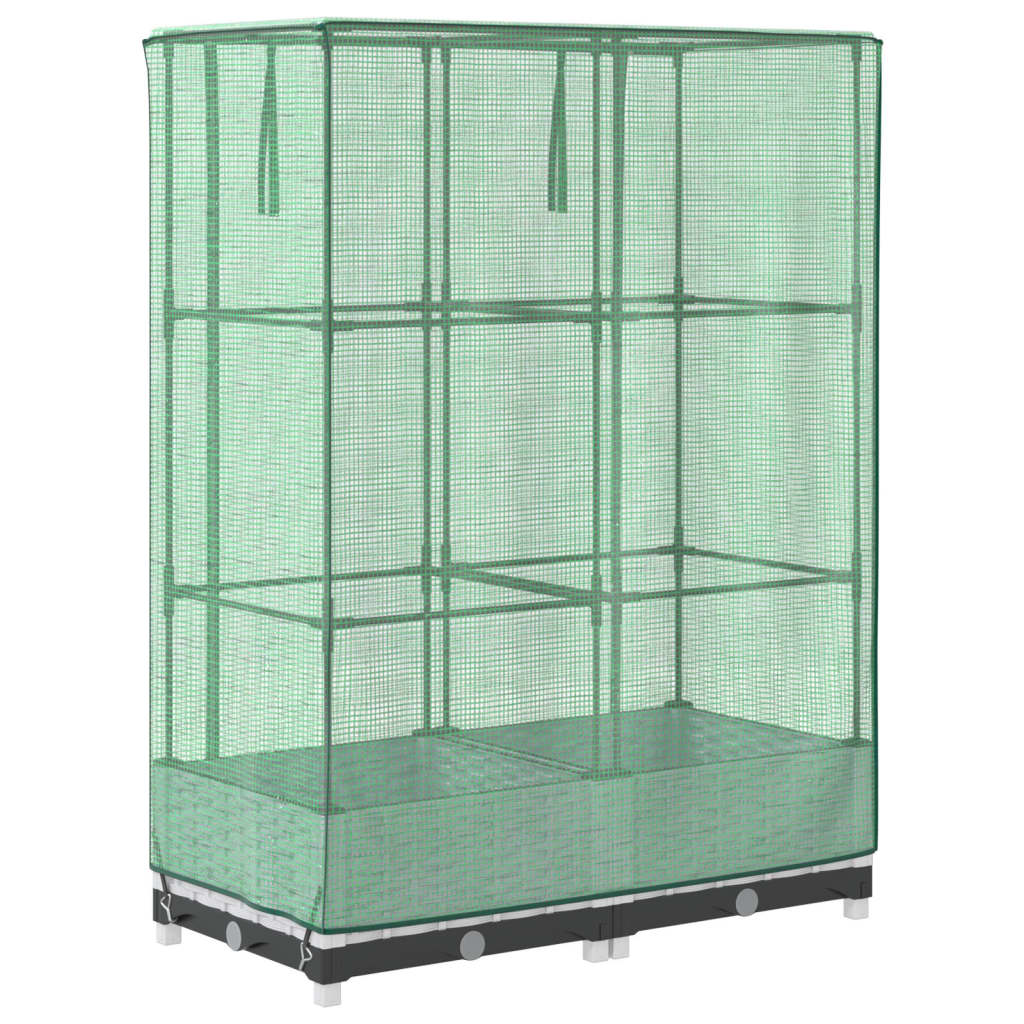 Plantenbak verhoogd met kashoes 80x40x123 cm rattanlook