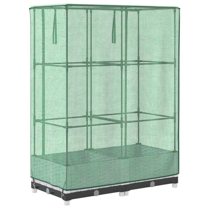 Plantenbak verhoogd met kashoes 80x40x123 cm rattanlook