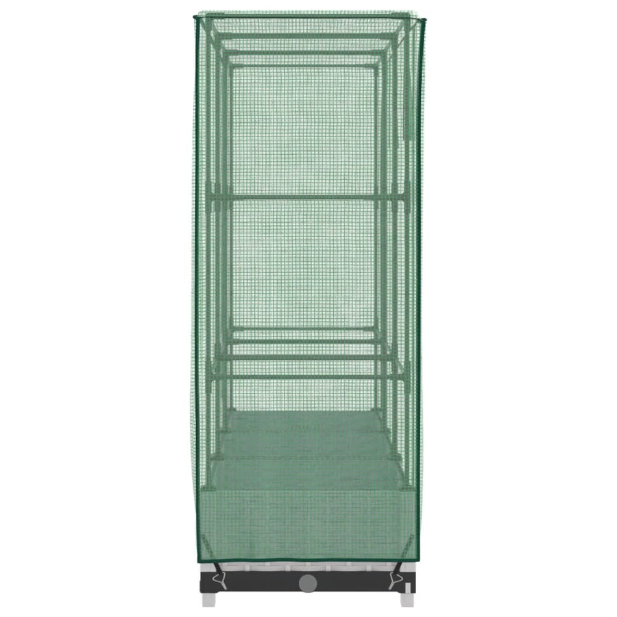 Plantenbak verhoogd met kashoes 120x40x123 cm rattanlook